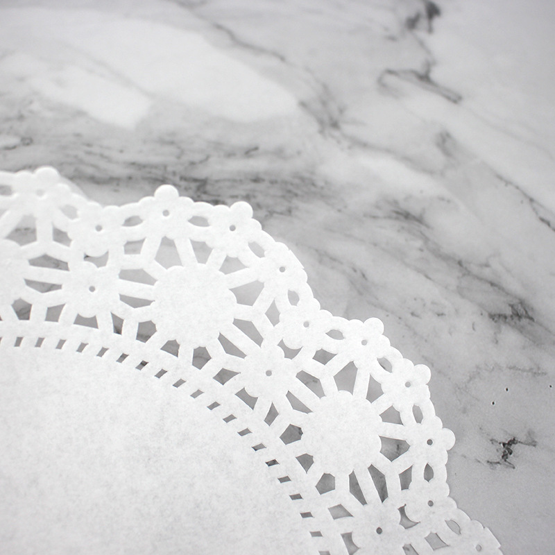 4,5 5,5 6,5 almohadilla de papel de Flor de 8,5 pulgadas almohadilla de vajilla redonda almohadilla de papel de pastel almohadilla de papel de encaje 100 hojas