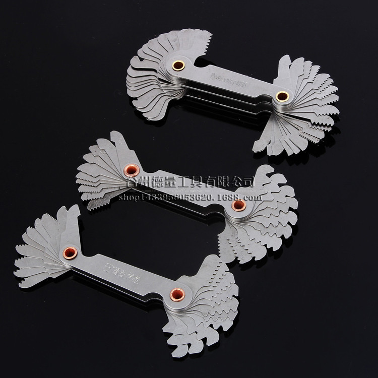Thread template rib template thread gauge tooth gauge 55 degree inch 60 degree metric inch integrated gauge