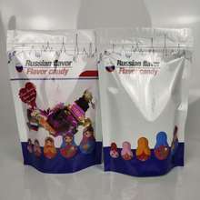 厂家直销套娃半斤糖果食品袋俄罗斯糖果袋自封自立外文糖果包装袋