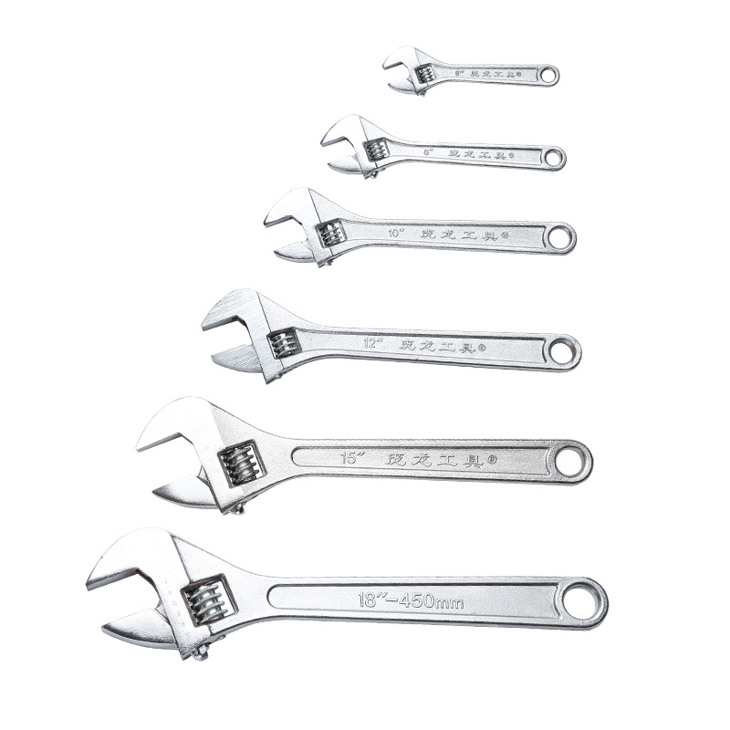 Fuente de la fábrica Pang larga llave ajustable Llave manual herramienta de hardware llave de torsión