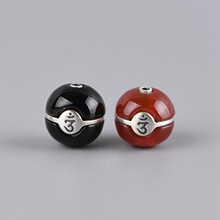 金鹿王 S925银仿古做旧泰银饰品批发 手工DIY隔珠手绳玛瑙银配件