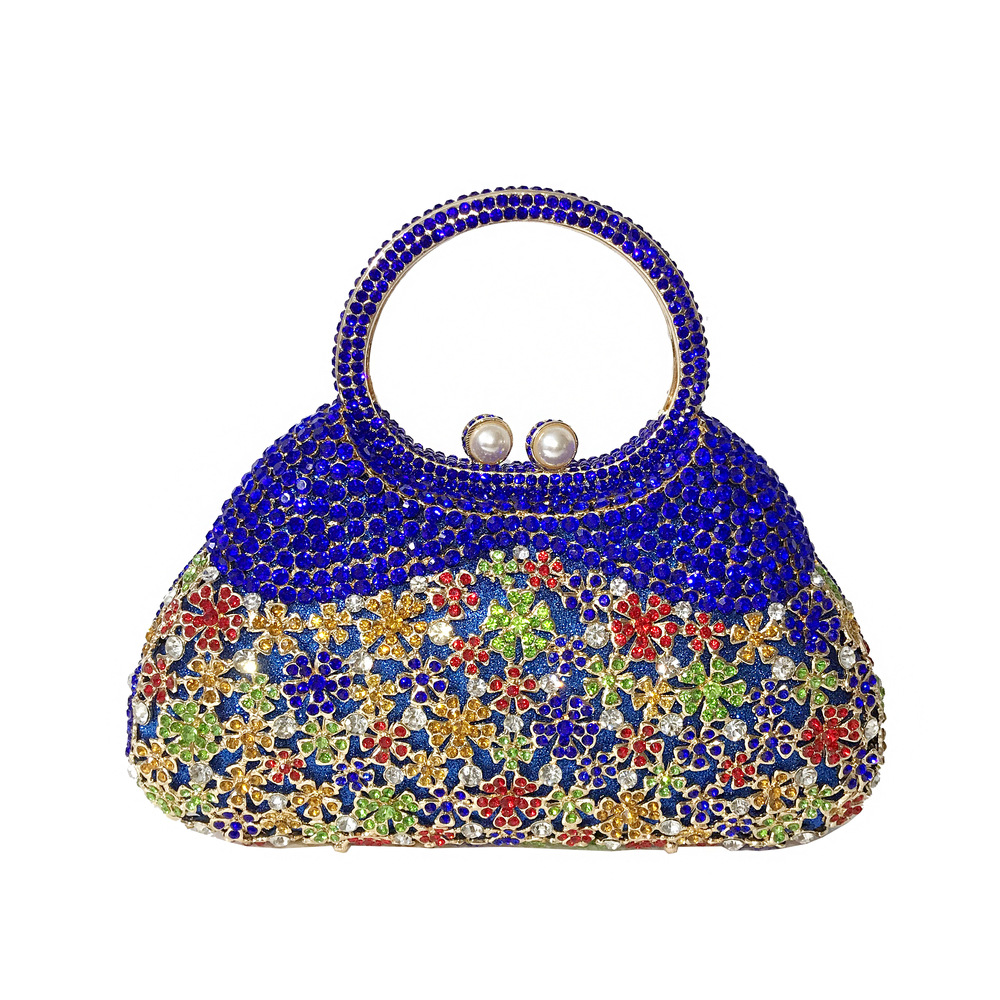 Selección estricta BL086 bolsas de diamante de agua metal hueco transfronterizo bolsas de cena de diamantes para mujeres bolsas de banquete de diamantes