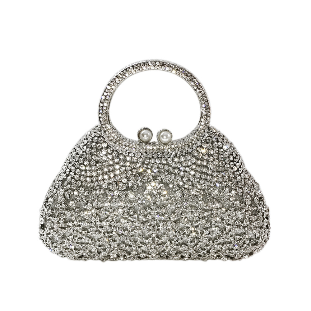 Selección estricta BL086 bolsas de diamante de agua metal hueco transfronterizo bolsas de cena de diamantes para mujeres bolsas de banquete de diamantes