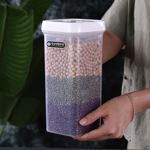 Household plastic sealed jar, transparent storage jar, kitchen grain storage box, moisture-proof and dust-proof candy snack jar