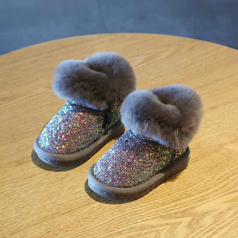 女宝宝雪地靴冬款加绒短靴1一2岁女童靴子保暖婴儿童新款加棉鞋子