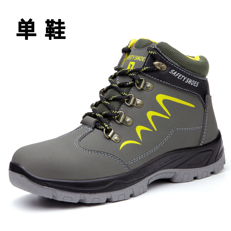 Zapatos de seguridad de caña alta para hombre, antiaplastamiento, antipinchazos, ligeros, resistentes al desgaste, impermeables, zapatos de soldador, transpirables para verano, con forro polar, disponibles para dropshipping.