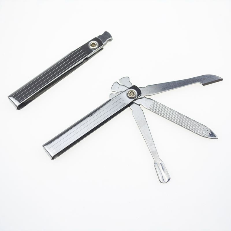 工厂直供修甲三开刀折叠锉不锈钢工具小刀组合迷你便携式多用小刀
