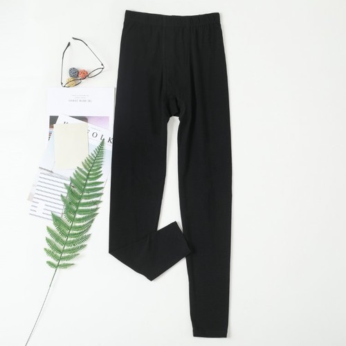 Men's Plain Cotton Fleece-lined and Enlarged Autumn Pants Single Piece Slim Fit Thin Thread Pants Large Size Warm Thermal Underpants Cotton Wool Pants Winter