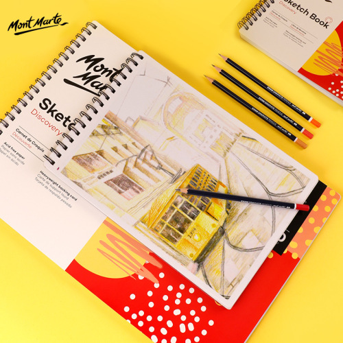 Montmartre a4 coil sketchbook loose-leaf 8k30 pages portable sketchbook cross-border wholesale art drawing book
