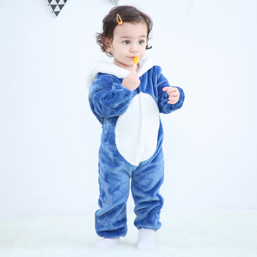 MICHLEY autumn and winter new baby clothes newborn baby jumpsuits and cartoon children's animal crawling clothes