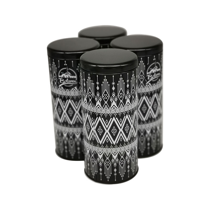 Manufacturer Customized Black Packaging Metal Sealed Tea Can Biscuits Coffee Tinplate Round Food Can Customized Manufacturer Customized Black Packaging Metal Sealed Tea Can Biscuits Coffee Tinplate Round Food Can Customized