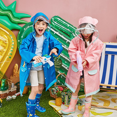 Korean KK tree children's raincoat girls boys raincoat breathable child baby poncho with school bag student poncho
