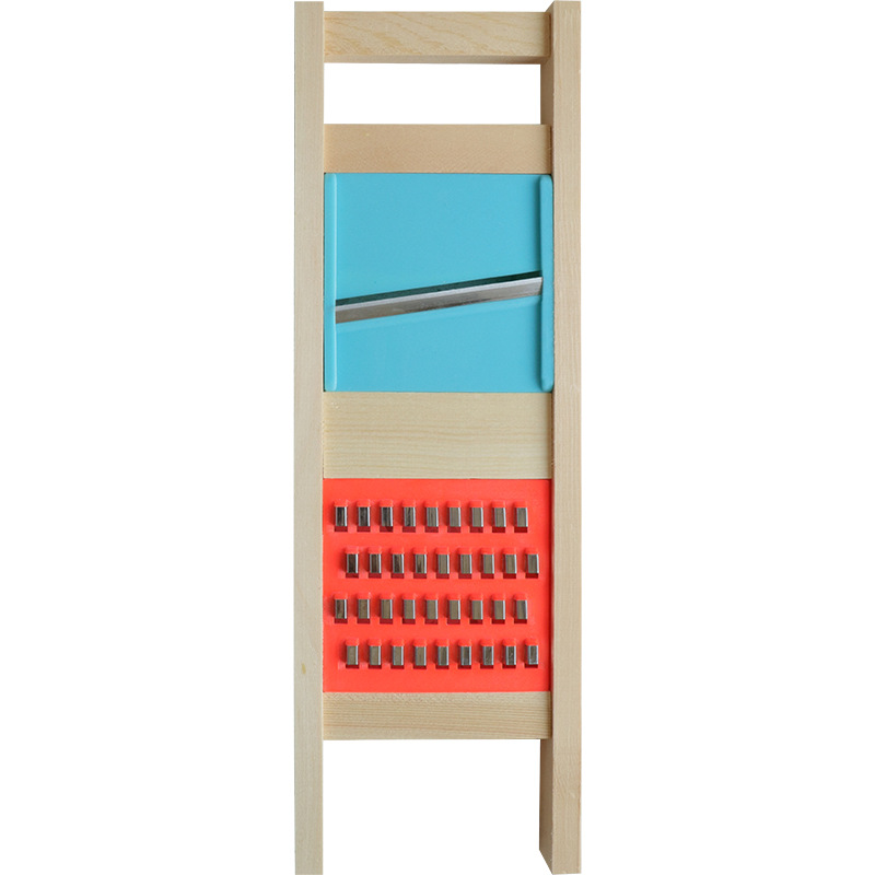 Rallador de papas fritas de acero inoxidable de doble propósito rallador de papas fritas rallador de verduras a la antigua casa rallador grueso y delgado