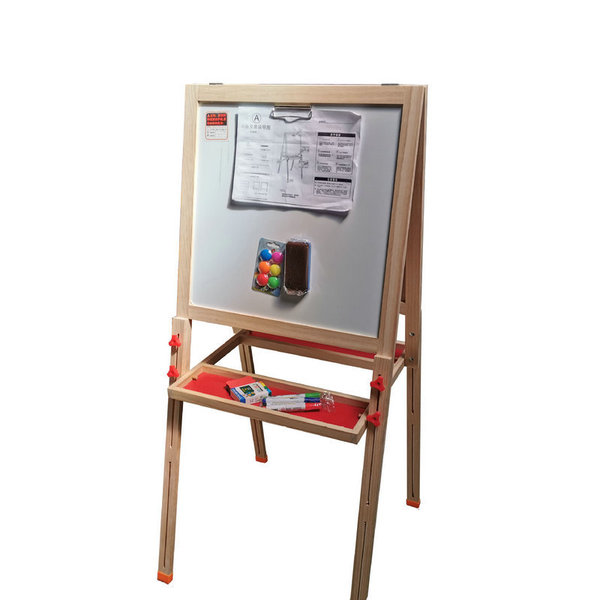 Wooden double-sided drawing board from natural wood