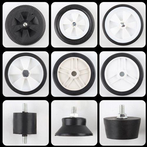 Oil-Free Silent Air Compressor Tire Pump Accessories - 5-inch and 6-inch Premium Thick Wear-Resistant Casters - 7-inch Wheel