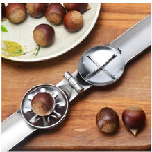 304不锈钢板栗开口器剥栗子神器十字开口刀去皮剥壳器家用核桃夹