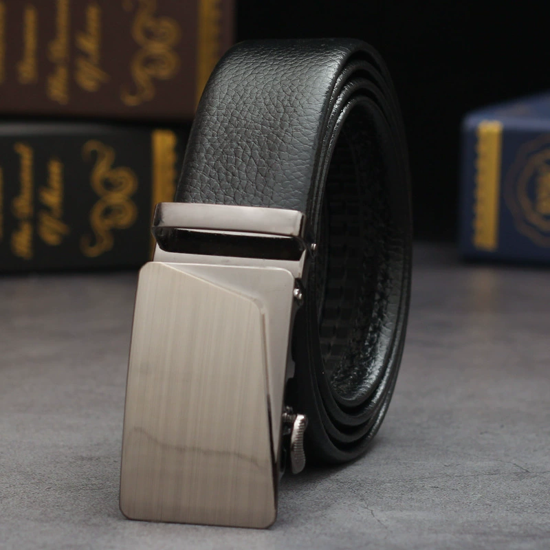 Metal Belt with Metal Buckle, Wear-Resistant Trousers Belt, Adjustable 120/140 cm, Multiple Styles
