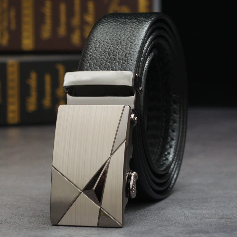 Metal Belt with Metal Buckle, Wear-Resistant Trousers Belt, Adjustable 120/140 cm, Multiple Styles