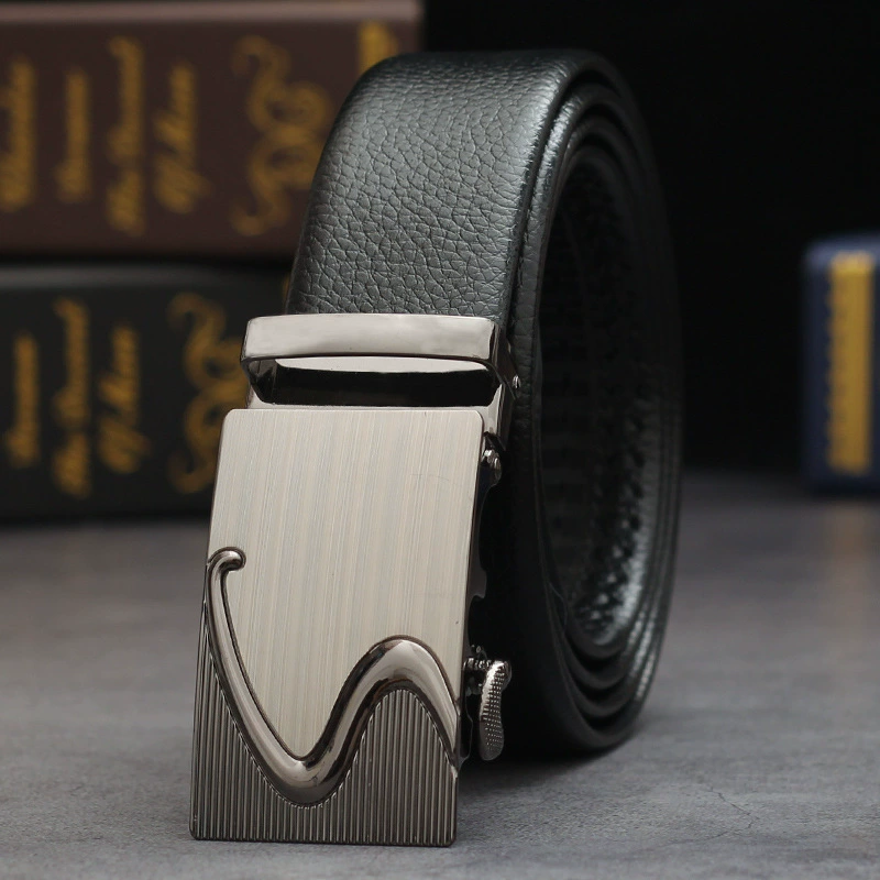 Metal Belt with Metal Buckle, Wear-Resistant Trousers Belt, Adjustable 120/140 cm, Multiple Styles