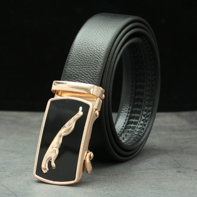 Metal Belt with Metal Buckle, Wear-Resistant Trousers Belt, Adjustable 120/140 cm, Multiple Styles