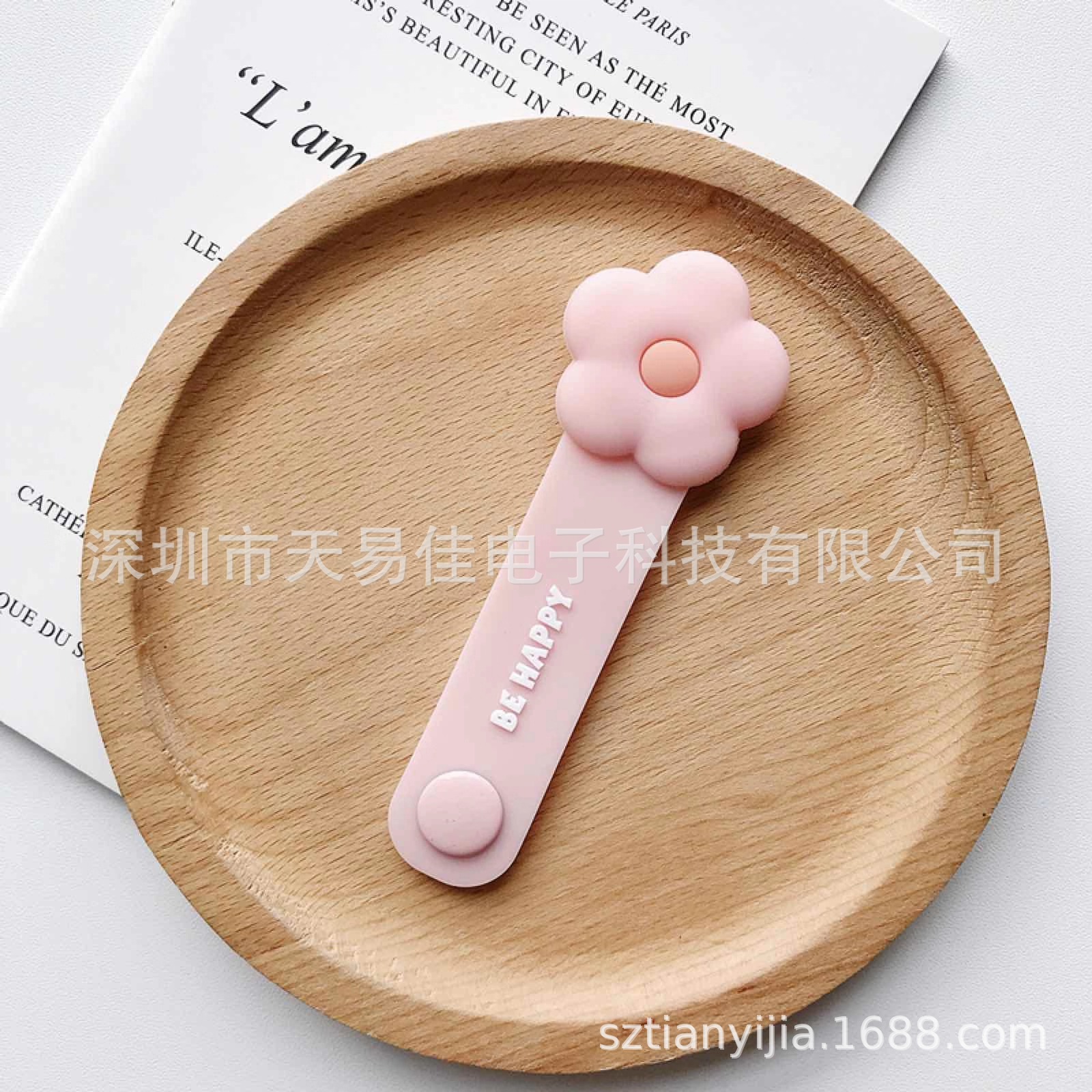 Japonés y coreano creativo Snap auricular cable organizador cable de datos fijo Winder lindo dibujos animados silicona Winder