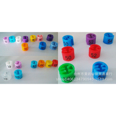 厂家一次性衣架尺码夹卡码扣塑料圆形圈服装衣架衣撑标数字标签|ru