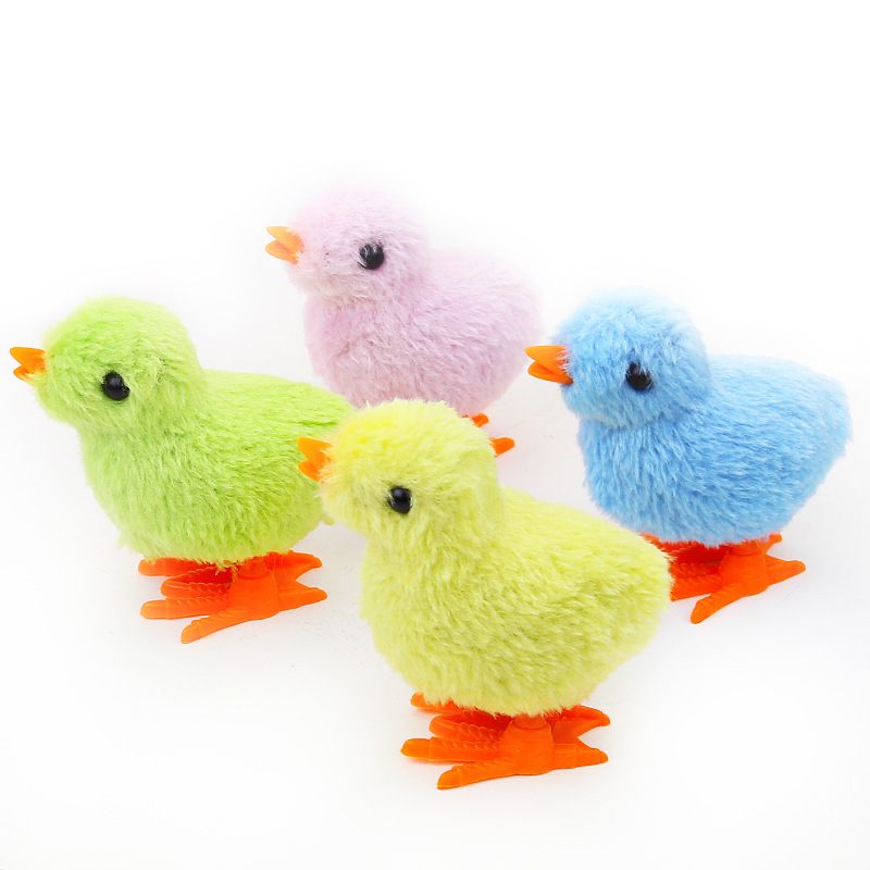 Spring chicken high imitation winding plush chicken toy stall hot selling jumping chicken children hot selling toys wholesale