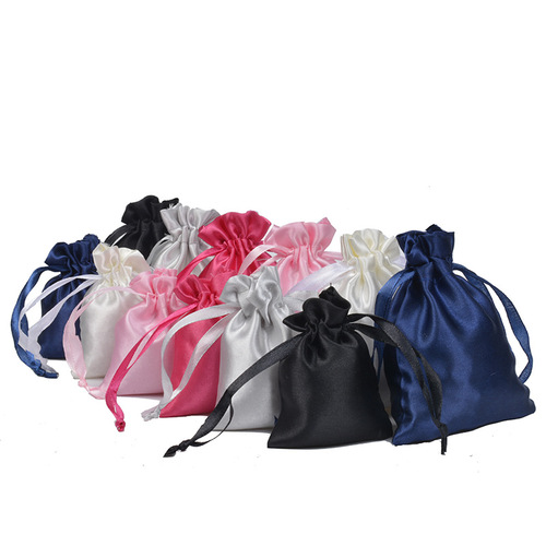 Satin bag drawstring drawstring jewelry bag party cosmetics packaging satin Christmas gift bag