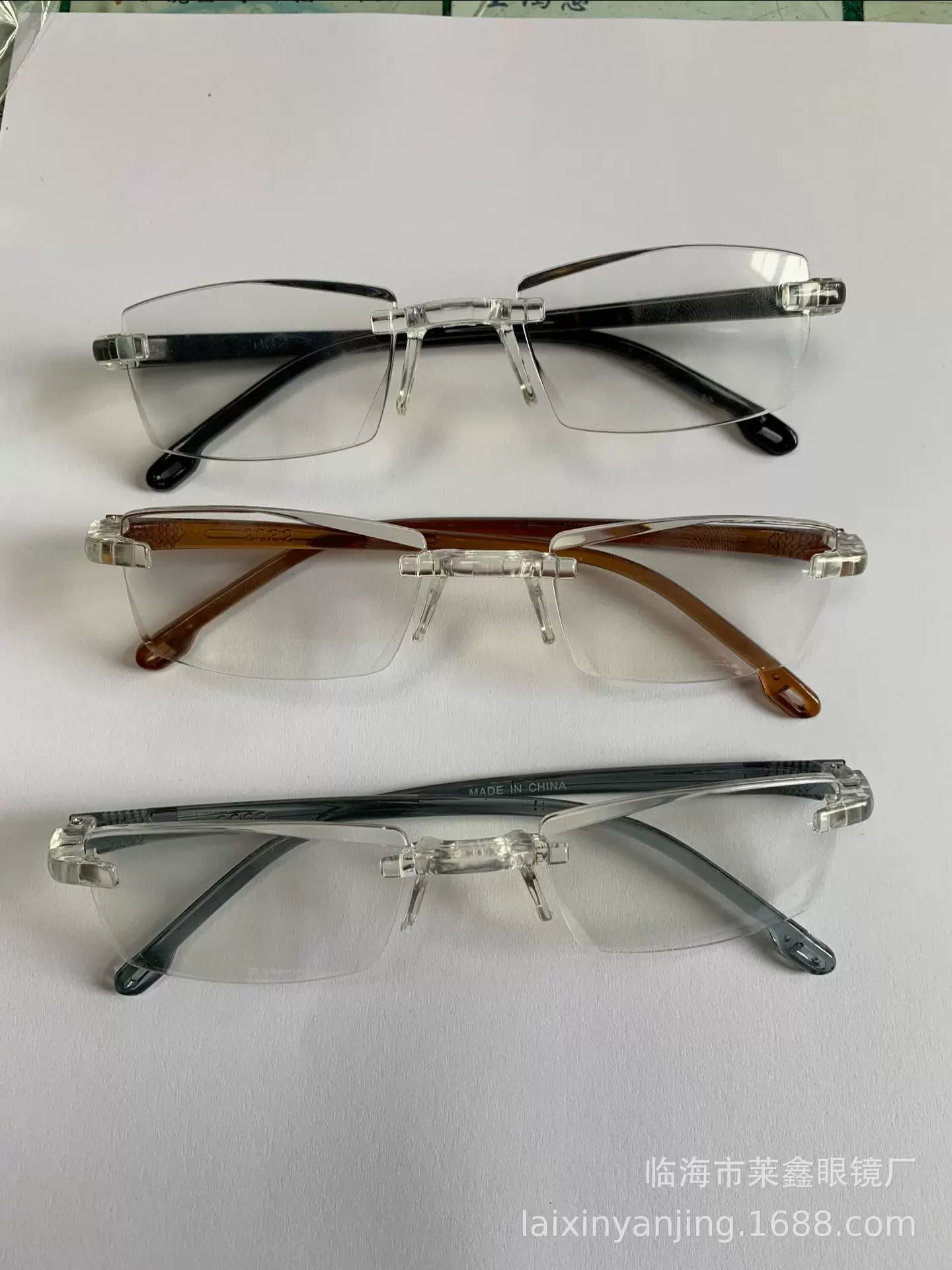 新款无框老花镜 钻石切边砸不烂 防蓝光厂家直销爆款地摊跑江湖