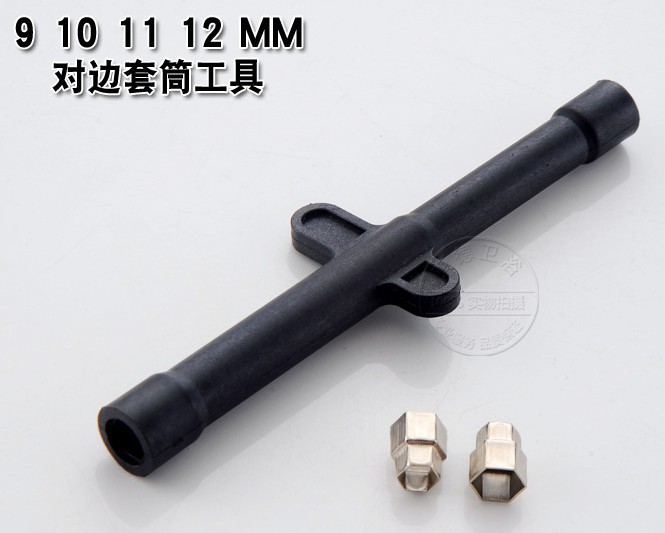 Antiguo grifo herradura tornillo varilla titular de la herramienta de instalación y desmontaje 9-12 lado del grifo llave de enchufe