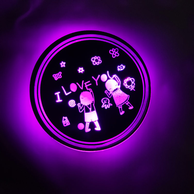 Coche montaña rusa de agua luminoso LED montaña rusa de agua colorido USB coche interior faro pareja regalo suministros de coche