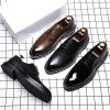 Fashionable footwear pointy toe for leisure for leather shoes, Korean style, wholesale