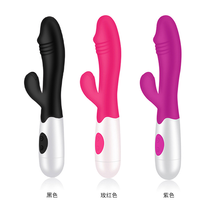 Equipo de sexo adulto simulación de 30 frecuencias doble punto G vibrador carga USB masturbación femenina simulación cañón vibrador