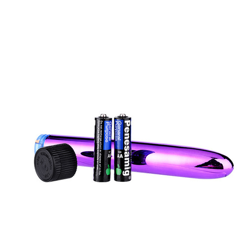 Factory direct sales 7-inch bullet vibrator, female masturbation massage stick, 7-inch electroplated vibrator sex props