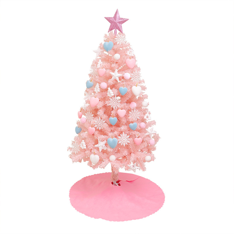 Fábrica al por mayor nueva celebridad en línea rosa árbol de Navidad conjunto 1,5 m cifrado creativo Navidad árbol desnudo Rosa Navidad