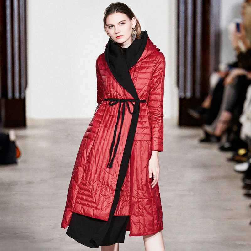 Long velvet winter bathrobe with hood