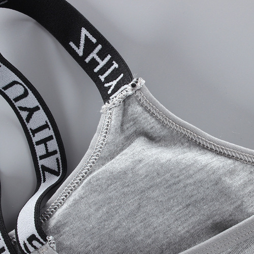 Girls' bra straps with letters, sports pure cotton development period tube top, chest wrap, primary school girl, older child's foreign trade vest