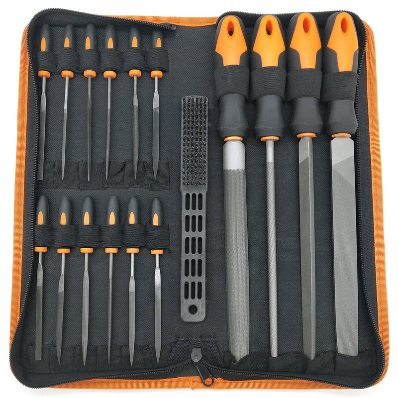 File set 18PCS combination metal steel file grinding iron grinding tool 16 pieces hanging bag grinding round file triangle file
