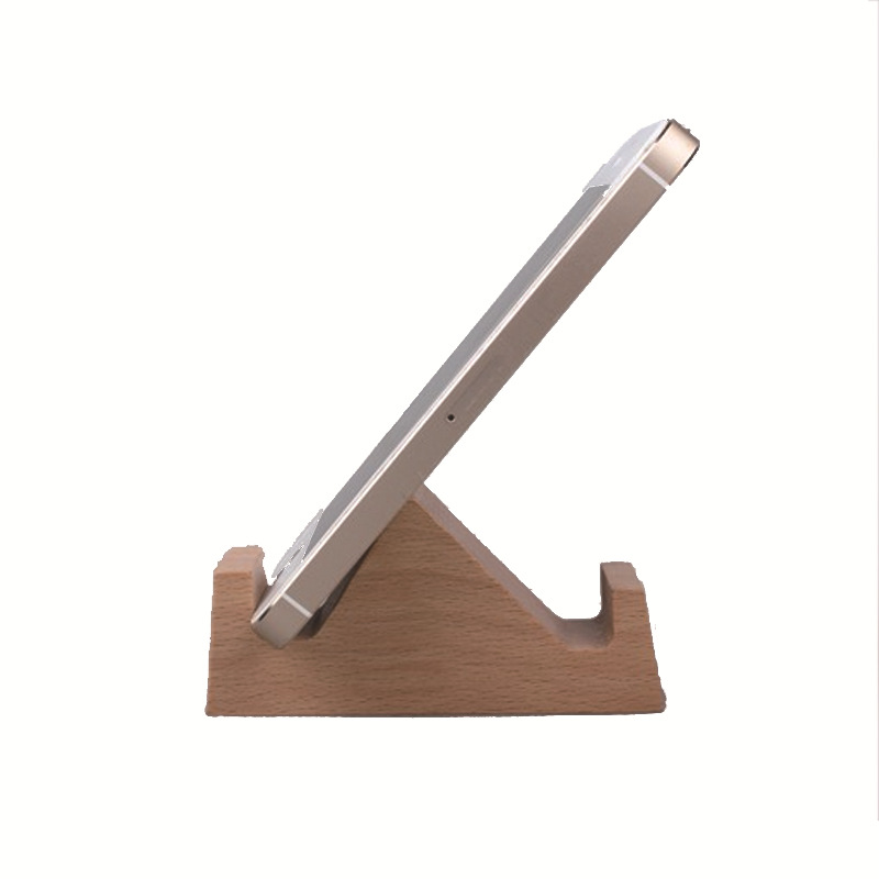 Titular de teléfono móvil creativo de madera de paisaje Haya registro perezoso titular de teléfono móvil de madera maciza marco de madera titular base de fábrica