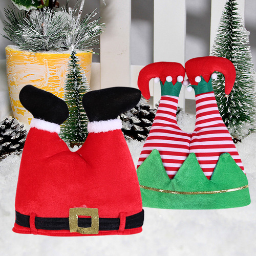 Christmas Decorations Santa Hats Children Adult Pants Hats Elf Hats Christmas Decoration Party Supplies Gifts