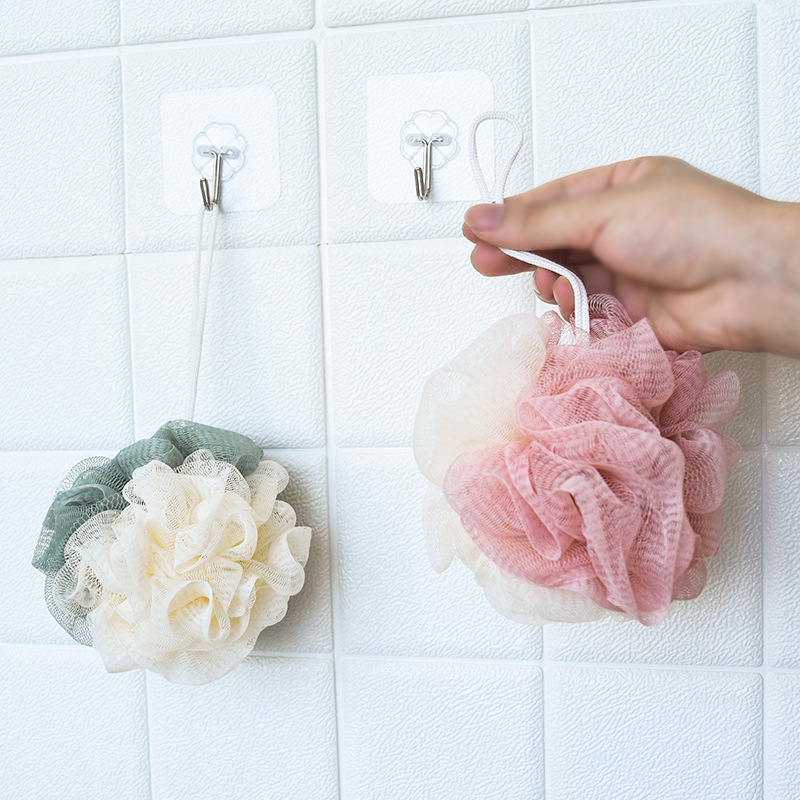 Bola de baño grande de dos colores Bola de baño de flores de baño frotar la espalda Flor de baño de color a juego en casa Bola de baño al por mayor