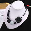 Beads, necklace, accessory, fashionable sweater, chain for key bag , European style, autumn, wholesale