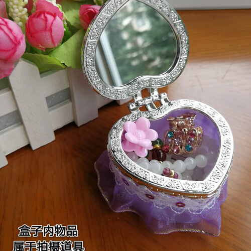 Heart Plastic Mini Heart Shaped Little Girls Jewelry Box Makeup Accessories Storage Box Jewelry Headwear Gift Box Wholesale