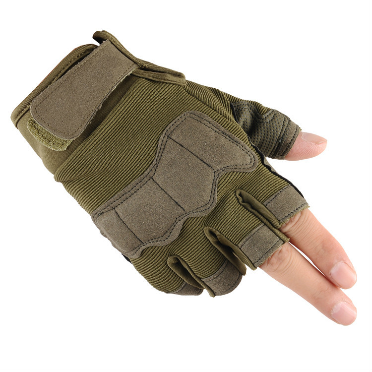 Guantes tácticos transfronterizos de medio dedo, fuerzas especiales, fanáticos del ejército, paracaidistas, hombres y mujeres, deportes al aire libre, entrenamiento de montañismo, fitness al por mayor A5