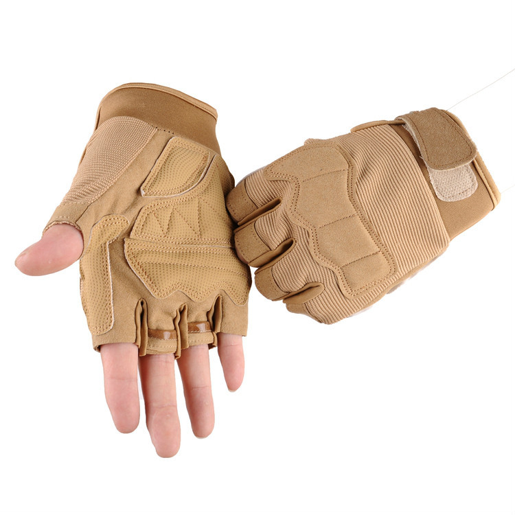 Guantes tácticos transfronterizos de medio dedo, fuerzas especiales, fanáticos del ejército, paracaidistas, hombres y mujeres, deportes al aire libre, entrenamiento de montañismo, fitness al por mayor A5