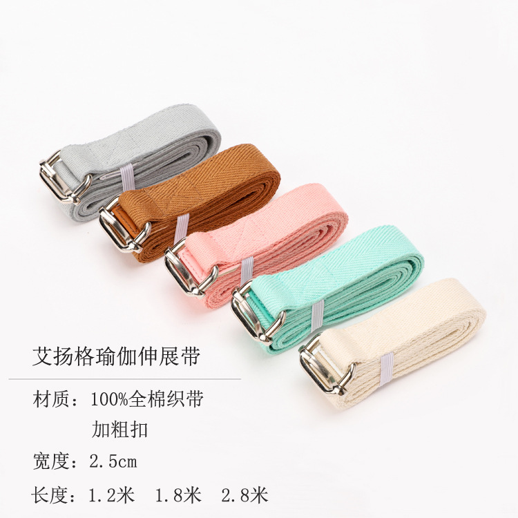 Iyengar Yoga Stretch Strap, Professional Yoga Stretch Strap, Yoga Stretching Strap for Shoulder Opening, All-Cotton, Non-Elastic, Regular