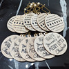 Hot -selling explosive Christmas Festival Products Wood Hollow Christmas Snow Pendant Christmas Small Tree Decoration