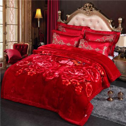 Fábrica al por mayor manta Raschel edredón engrosada de doble capa invierno nudo boda manta Individual Doble estudiante manta de terciopelo