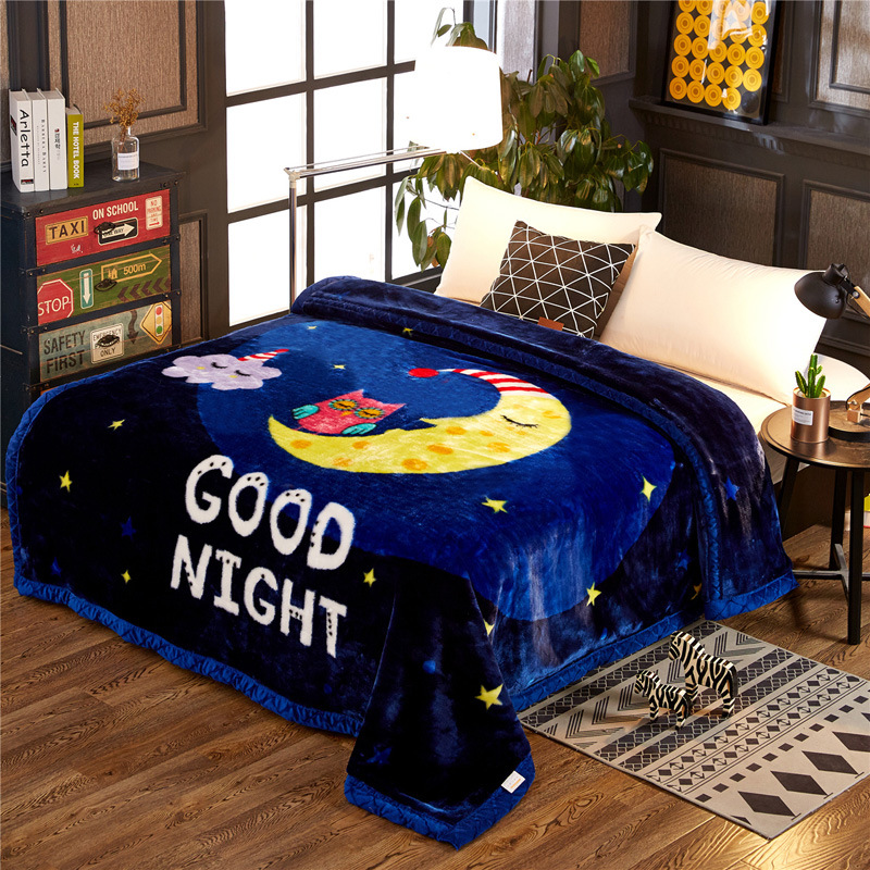 Fábrica al por mayor manta Raschel edredón engrosada de doble capa invierno nudo boda manta Individual Doble estudiante manta de terciopelo