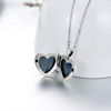 Necklace heart shaped, photo, retro pendant, accessory, silver 925 sample, sunflower, European style, suitable for import
